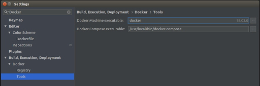 Docker interpreters configuration