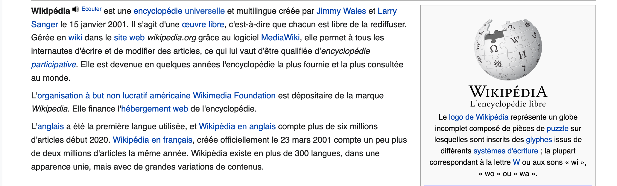 Wikipedia entry with 88 characters