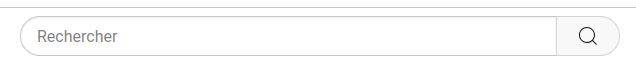 Interface de la barre de recherche sur YouTube, affichage visuel minimaliste