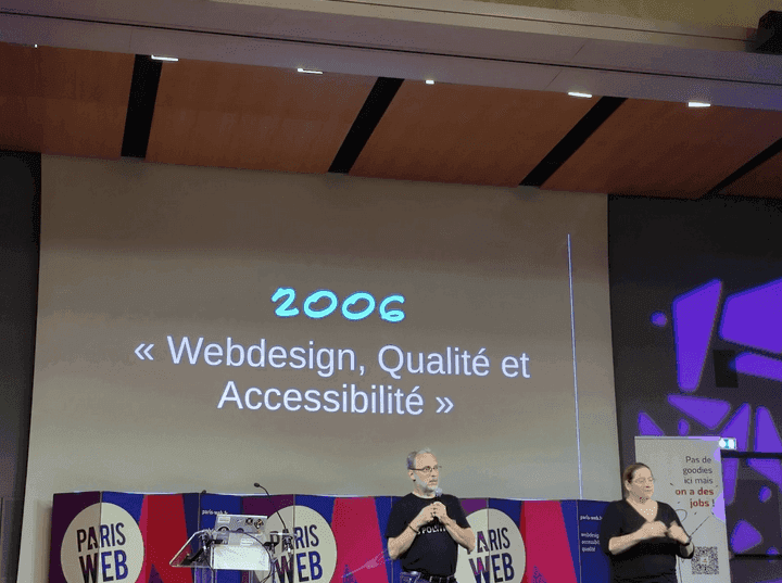 Stéphane Deschamps pendant la première conférence anniversaire