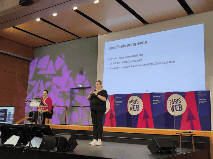 Agnès Haasser parle des différents organismes de certificats européens comme Actalis et Zerossl dans sa conférence "Le S de HTTPS"